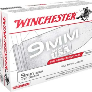 Winchester USA Range Pack 9mm, 115gr, FMJ, 200rd