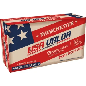 Winchester USA Valor Limited Edition Series, 9mm, 124Gr, Full Metal Jacket, 400rd Box