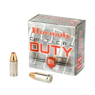 Hornady Critical Duty 9mm +P 124gr, FlexLock 80rd Box
