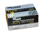 Sig Ammo Elite 9mm, 115gr, V-Crown JHP, 200rd Box