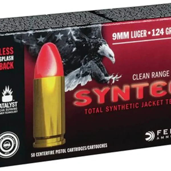 Federal American Eagle Syntech 9mm 124gr, Total Synthetic Jacket, 150rd Box