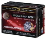 Federal Hydra-Shok Deep 9mm 135gr, Hollow Point, 100rd Box