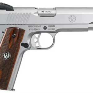 Ruger SR1911, 45 ACP, Novak Sights, SS, Wood Grips