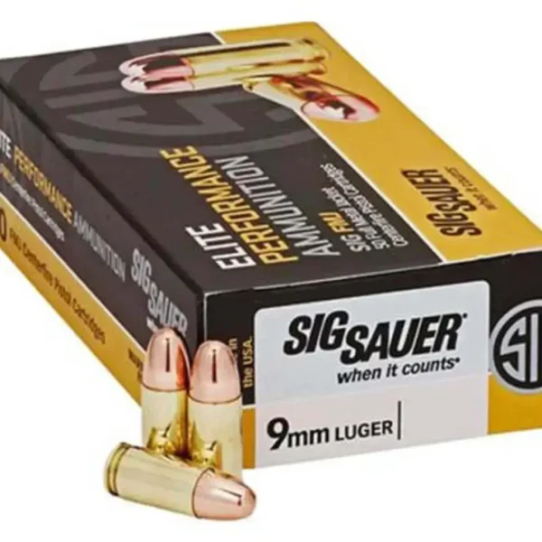 Sig 9mm, 124Gr, Elite Ball, FMJ, 200rd Box