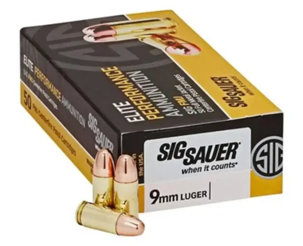 Sig 9mm, 147Gr, Elite Ball, FMJ, 200rd Box