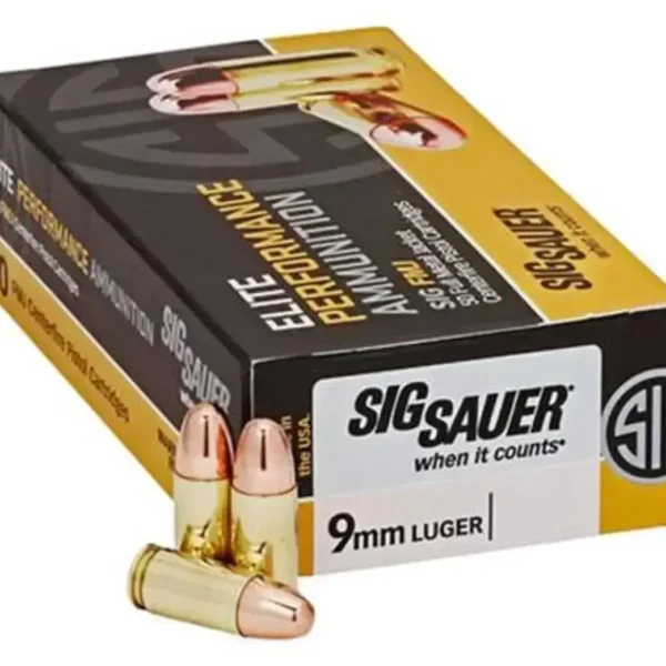 Sig 9mm, 147Gr, Elite Ball, FMJ, 200rd Box