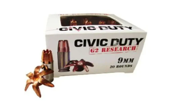 G2 Research Civic Duty 9mm 100gr, Hollow Point 100rd Box