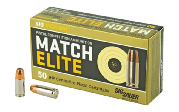 Sig Elite V-Crown 9mm 115gr, Jacketed Hollow Point, 100rd Box