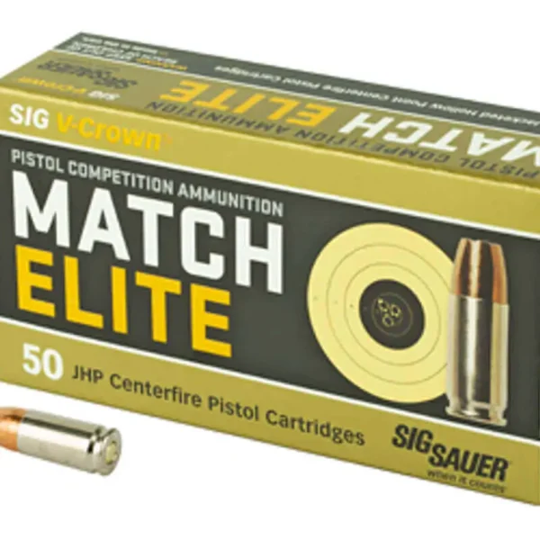 Sig Elite V-Crown 9mm 115gr, Jacketed Hollow Point, 100rd Box