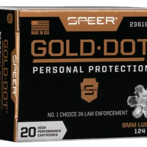 Speer Speer Gold Dot Personal Protection 9mm, 124gr, Hollow Point, 60rd Box