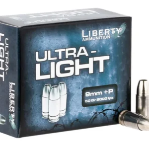 Liberty Ultra-Light 9mm,+P, 50gr, Copper Hollow Point, 100rd Box