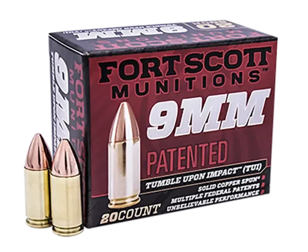 Fort Scott TUI 9mm, 115gr, TPD-9 Coating, Solid Copper Spun, 20rd Box