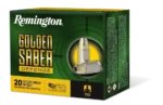 Remington Golden Saber Defense 9mm +P, 124gr, Brass Jacket Hollow Point, 20rd Box