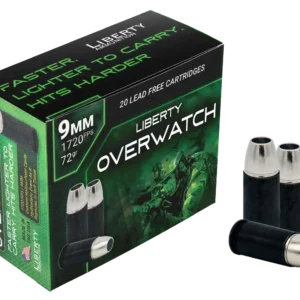 Liberty Ammunition OverWatch Defense 9mm, 72gr, OCD, 100Bx/50Cs