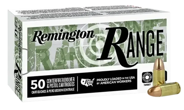 Remington Range 9mm, 115gr, 1145 fps, Full Metal Jacket, 200rd Box