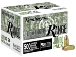 Remington Range Jumbo Pack 9mm, 115gr, Full Metal Jacket, 500rd Box