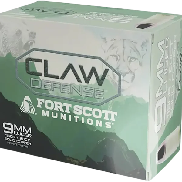 Fort Scott Munitions Claw Defense 9mm 115gr, 100rd Box