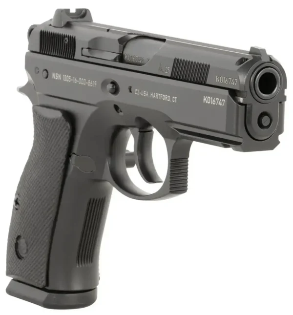 CZ P-01 50th Anniversary 9mm 10rd, 3.75" Black Steel Barrel, Black Steel Serrated Slide, Black Beavertail, Black Rubber Grip