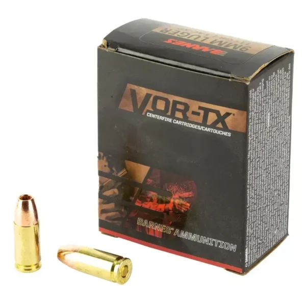 Barnes Bullets VOR-TX 9mm, 115gr, XPB Hollow Point, 20rd Box