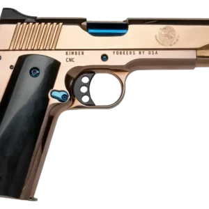CNC Kimber 1911 El Rey 38 Super, 5" Barrel, Blue PVD Barrel, Rose Gold PVD Serrated Slide & Frame, Black Kirinite Presentation Grip, 7rd