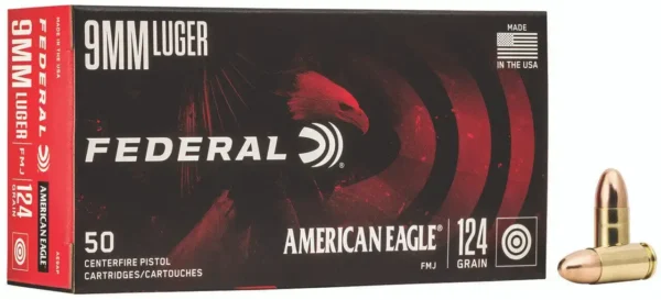 Federal Standard 9mm, Full Metal Jacket 124gr, 200rd Box