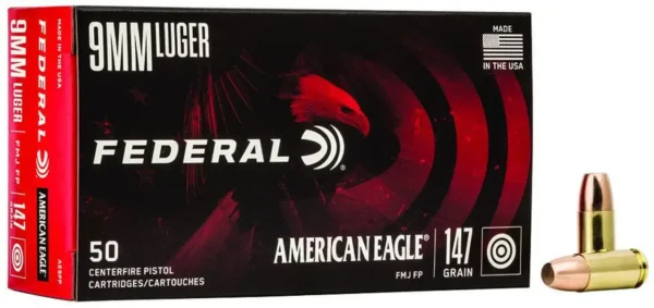 Federal Standard 9mm Full Metal Jacket 147gr, 200Box, 1000 FPS