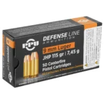Prvi Partizan Defense 9mm, 115gr, Jacketed Hollow Point, 50rd Box