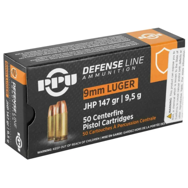Prvi Partizan Defense 9mm, 147Gr, Jacketed Hollow Point, 50rd Box