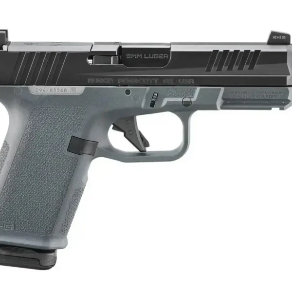 Ruger RXM Suppressor Ready 9mm, 4" Threaded Barrel Magpul EHG Gray Frame, Optics Ready, Front Night Sight, 15rd, 2 Magpul PMAG GL19 mags