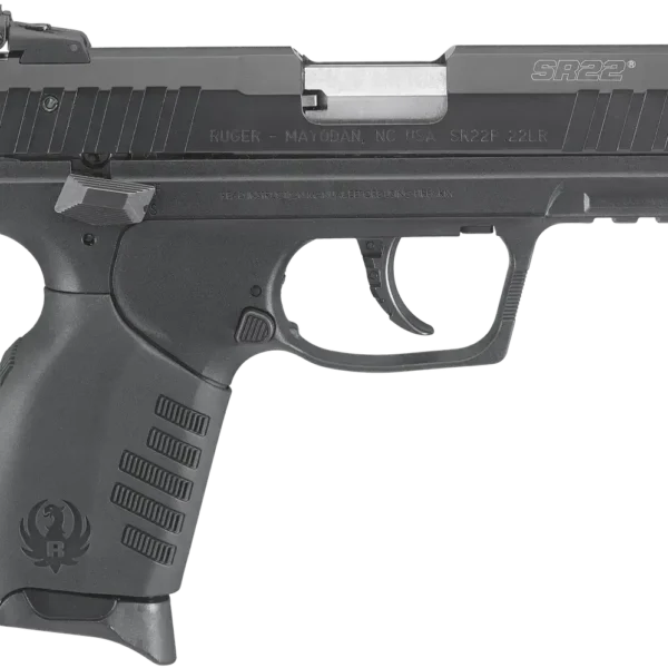 Ruger SR22 22 LR, 3.5" Barrel, Black, Adjustable 3-Dot Sights, Alloy Frame, 10rd
