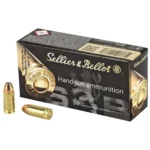 Sellier & Bellot Defense 9mm, 124gr, Jacketed Hollow Point, 200rd Box