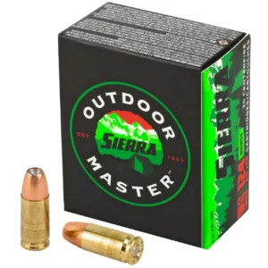 Sierra Outdoor Master 9mm, 124gr, Jacketed Hollow Point, 100rd Box