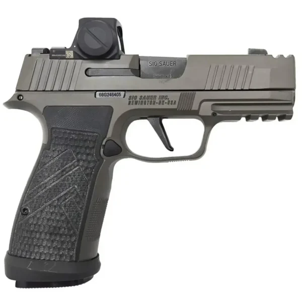 Sig Sauer P365 AXG Legion 9mm, 3.1" Barrel, Gray, Romeo X Red Dot, 17rd
