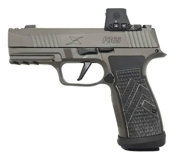 Sig Sauer P365 AXG Legion 9mm, 3.1" Barrel, Gray, Romeo X Red Dot, 17rd