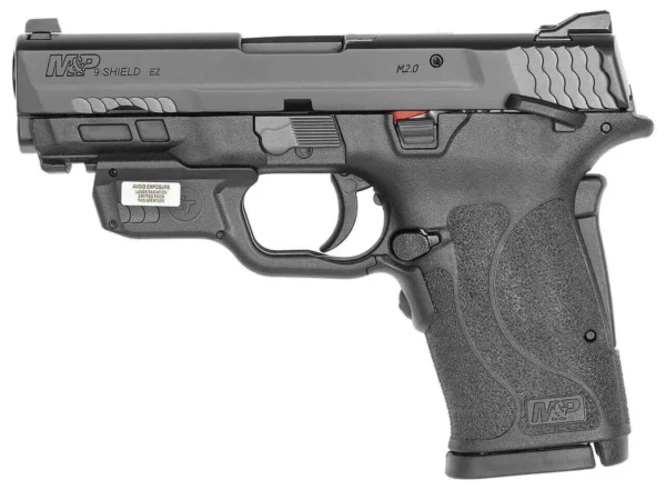 Smith & Wesson M&P Shield EZ M2.0 Compact 9mm, 3.675" Barrel, Black, Crimson Trace Laserguard, Manual Safety, 8rd