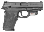 Smith & Wesson M&P Shield EZ M2.0 Compact 9mm, 3.675" Barrel, Black, Crimson Trace Laserguard, Manual Safety, 8rd