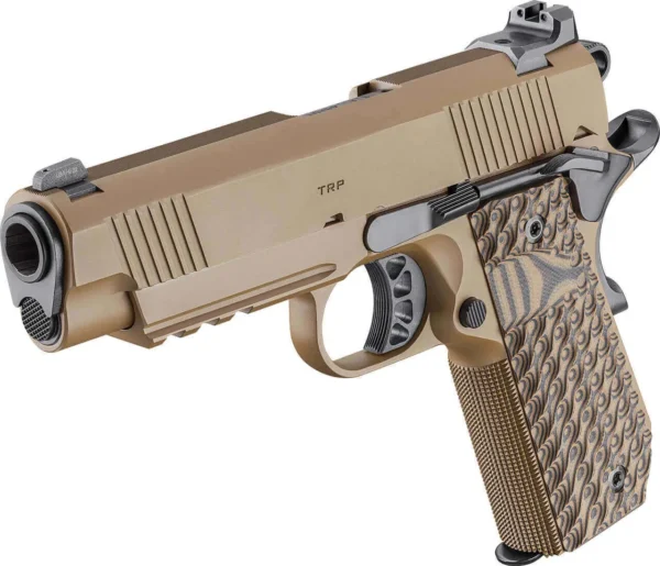Springfield 1911 TRP 45 ACP, 4.25" Barrel, Coyote Brown Cerakote, G10 Grips, 3x7rd Mags