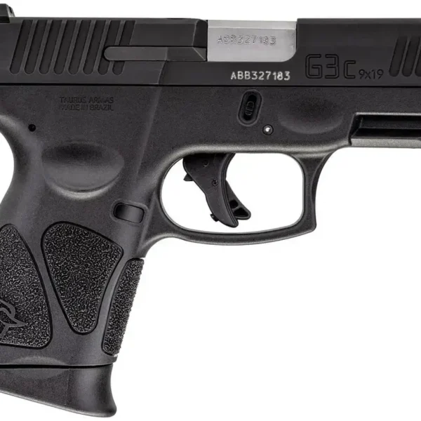 Taurus G3C 9mm, 3.26" Barrel, Black, Fixed Front Sight, Manual Thumb Safety, 12rd